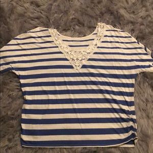 Lane Bryant Crochet Lace Neck Top